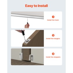 Liukuovikiskosarja upotettava alumiiniseos 1441 mm 610–762 mm 100 kg