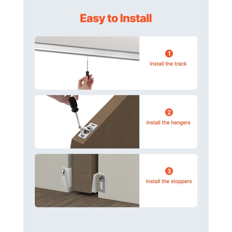 Liukuovikiskosarja upotettava alumiiniseos 1441 mm 610–762 mm 100 kg