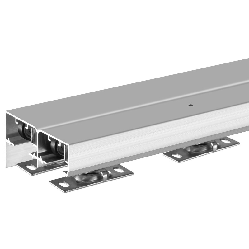 Ohitusliukuoven alumiiniseoskiskosarja kahden oven 1828 mm 68 kg kantavuus