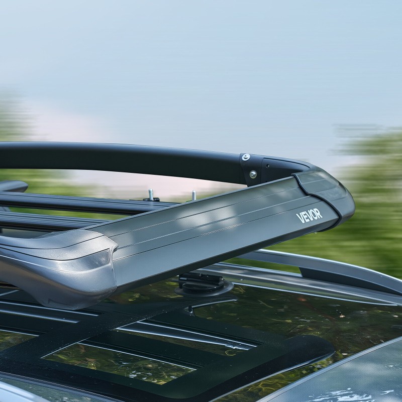 Kattotelineen tavarakori alumiini ja muovi 120 x 100 cm 68 kg