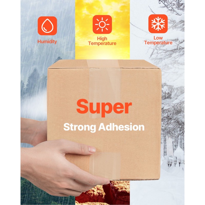 Läpinäkyvä pakkausteippi 12 rullaa 59,4 m 47,8 mm akryyliliima