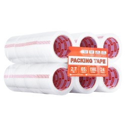 Läpinäkyvä akryyliliimainen pakkausteippi 76 mm 59 m 24 rullaa