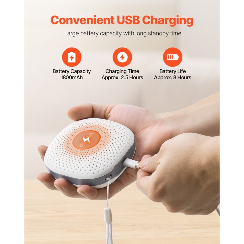 Unilaite ladattava kannettava kompakti kaksikymmentäyksi rauhoittavaa ääntä rengasvalo ajastin muistitoiminto