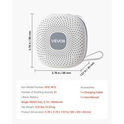 Unilaite ladattava kannettava kompakti kaksikymmentäyksi rauhoittavaa ääntä rengasvalo ajastin muistitoiminto