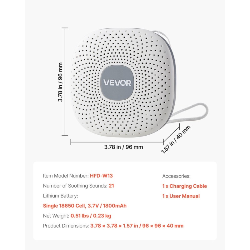 Unilaite ladattava kannettava kompakti kaksikymmentäyksi rauhoittavaa ääntä rengasvalo ajastin muistitoiminto