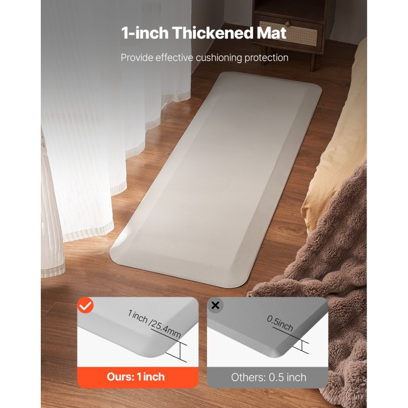 Kaatumismatto PVC-pintainen korkeatiheyksinen PU-vaahto 61 x 178 cm 25 mm liukuestopohja iäkkäille