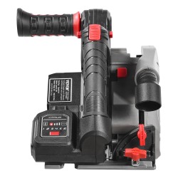 Ohjainkiskosaha akkukäyttöinen 140 mm harjaton moottori yhteensopiva Makita-akuilla kovalla kuljetuslaukulla