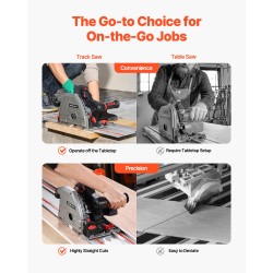 Akkukäyttöinen upotussaha puulle ja levyille 20V 4Ah 140 mm harjaton moottori