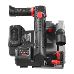 Akkukäyttöinen upotussaha puulle ja levyille 20V 4Ah 140 mm harjaton moottori