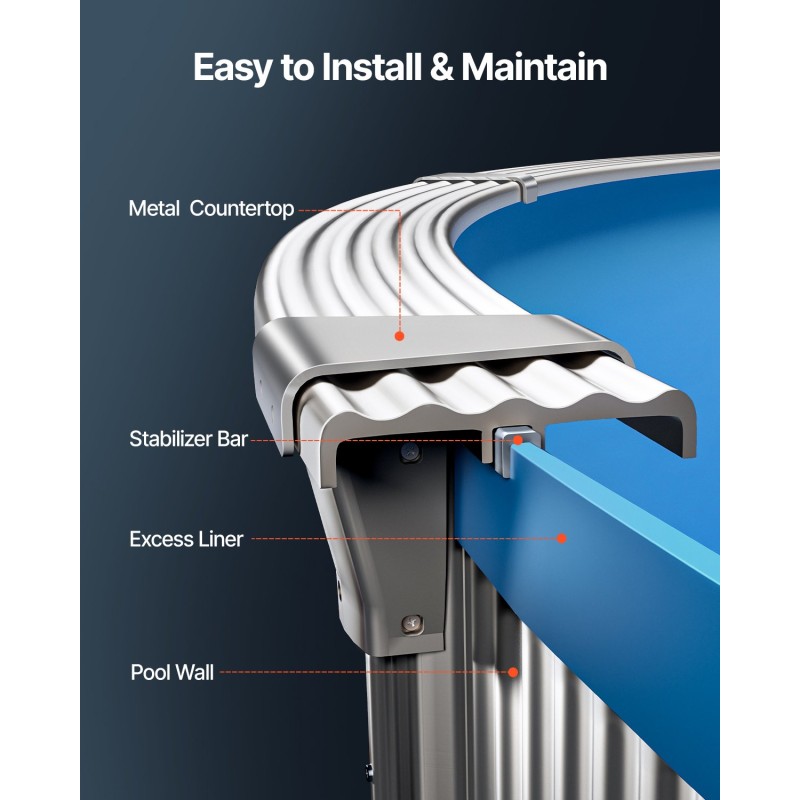 Uima-altaan vinyylivuori soikeaan altaaseen päälle limittävä sopii enintään 132 cm