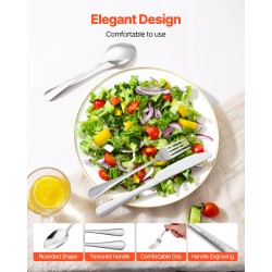 Ruokailuvälinesetti 30-osainen 18/0-ruostumatonta terästä 6 hengelle peilikiillotettu