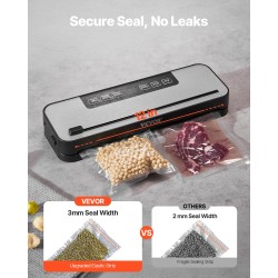 Vakuumipakkauslaite kompakti 5-toimintoinen 100W ABS+PC 10 pussia sisäänrakennettu leikkuri