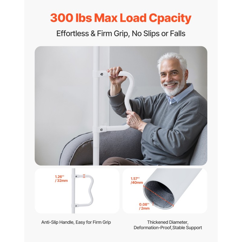 Tukitanko lattiasta kattoon hiiliteräs alumiiniseos säädettävä 214–305 cm 136 kg