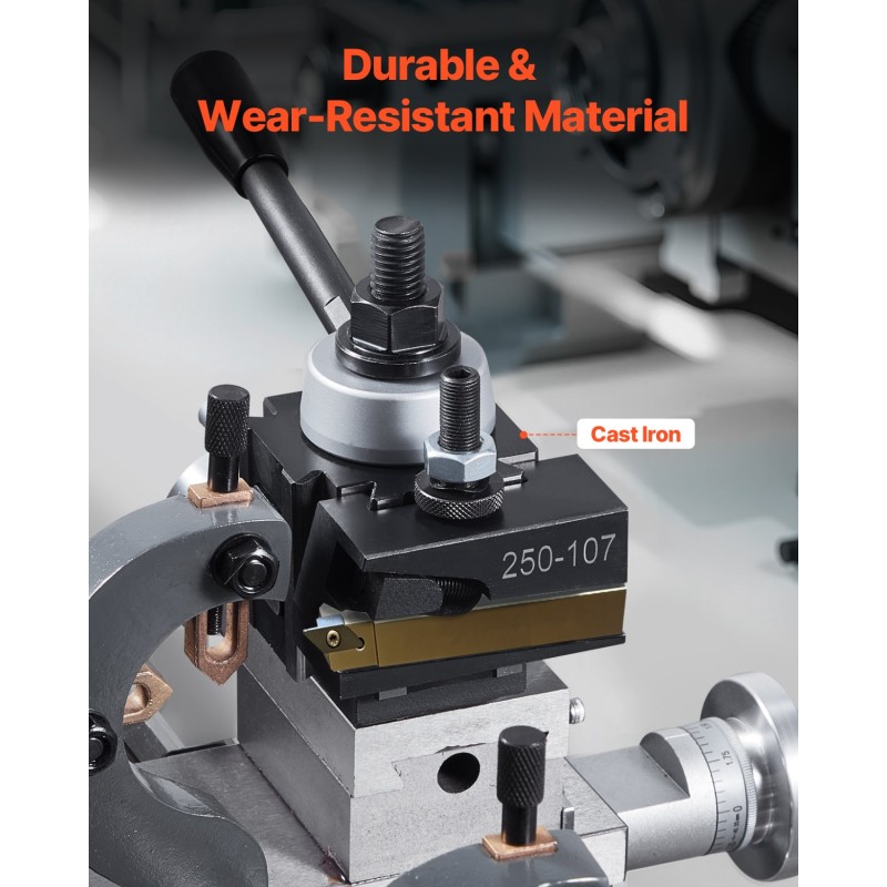 Pikavaihtotyökalupostisarja 8-osainen teräksinen 6–12 tuuman sorveihin