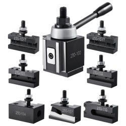 Pikavaihtotyökalupostisarja 8-osainen teräksinen 6–12 tuuman sorveihin