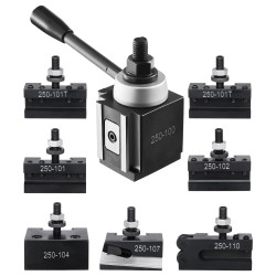 Pikavaihtotyökalupostisarja 8-osainen teräksinen 6–12 tuuman sorveihin