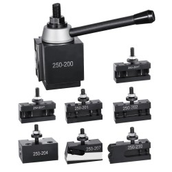 Pikavaihtoinen sorvin työkalupidinsarja kahdeksanosainen teräs 254 381 mm kääntöhalkaisija