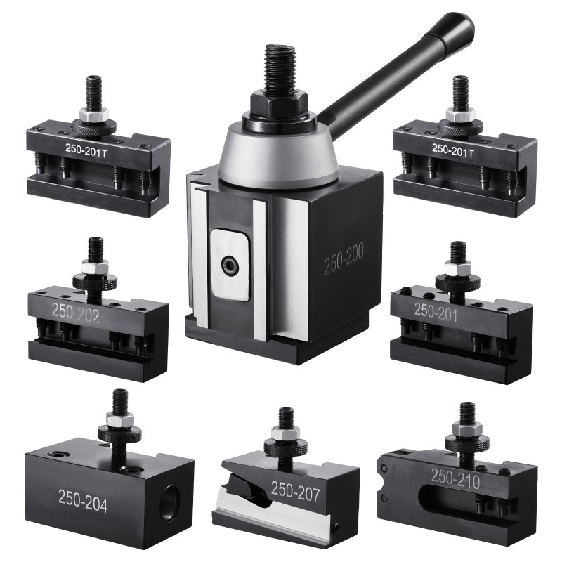 Pikavaihtoinen sorvin työkalupidinsarja kahdeksanosainen teräs 254–381 mm kääntöhalkaisija