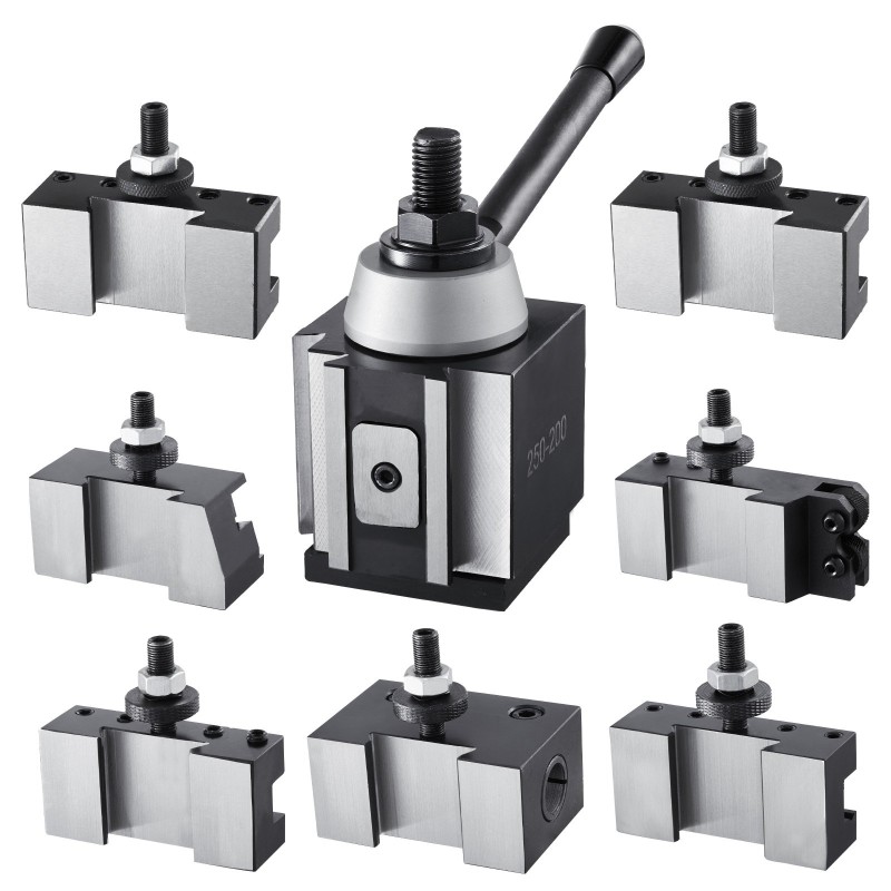 Pikavaihtoinen sorvin työkalupidinsarja kahdeksanosainen teräs 254–381 mm kääntöhalkaisija