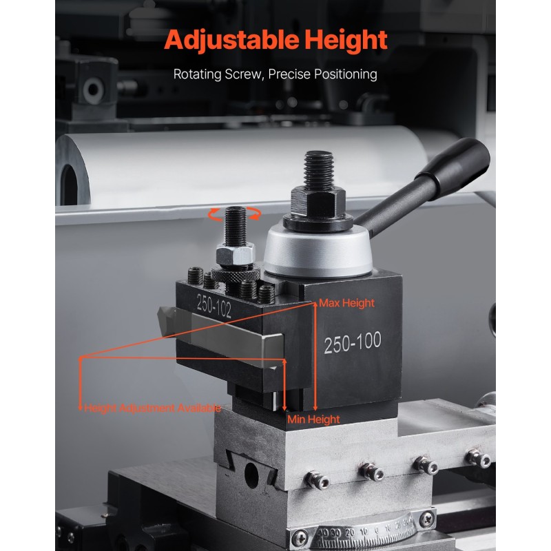 Pikavaihtotyökalupidinsarja 6-osainen teräksinen 6–12 tuuman kärkikorkeudelle