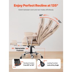 Korkeaselkäinen toimistotuoli keinonahkaverhoilu korkeatiheyksinen vaahtopehmuste säädettävä jalkatuki