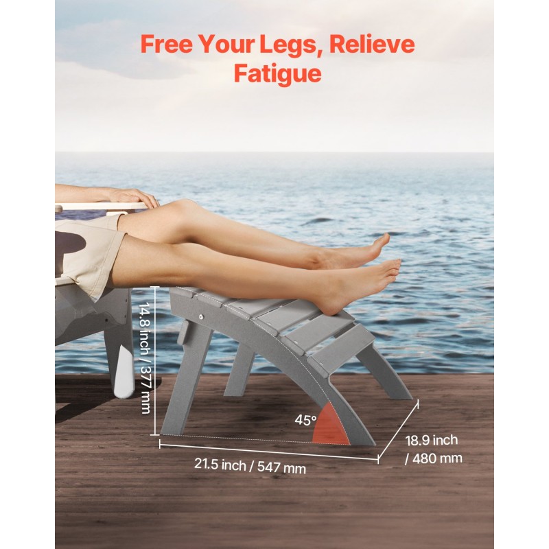 Taitettava jalkarahi korkeatiheyksisestä polyeteenimuovista harmaa 377 mm ulkokäyttöön