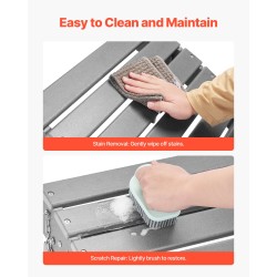 Taitettava Adirondack-rahi HDPE-muovi 330 mm korkeus harmaa ulkokäyttöön