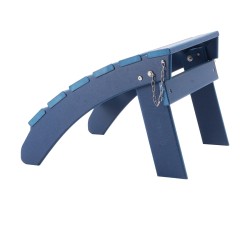 Taitettava HDPE muovinen Adirondack jalkatuki sininen 350 mm ulkokäyttöön