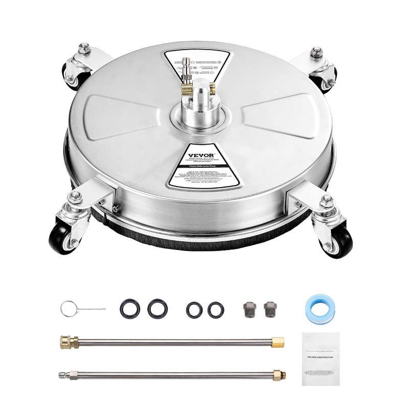 Painepesurin teräspesuri 304-ruostumatonta terästä 16,5 tuumaa 4 pyörää