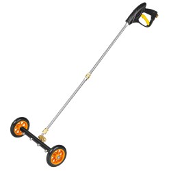 Painepesurin 16 tuumainen alustanpuhdistin ruostumatonta terästä ja alumiiniseosta 4 suutinta 2 jatkovartta