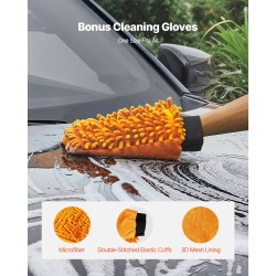 Painepesurin 16-tuumainen alustanpuhdistin ruostumatonta terästä ja alumiiniseosta 4 suutinta 2 jatkovartta