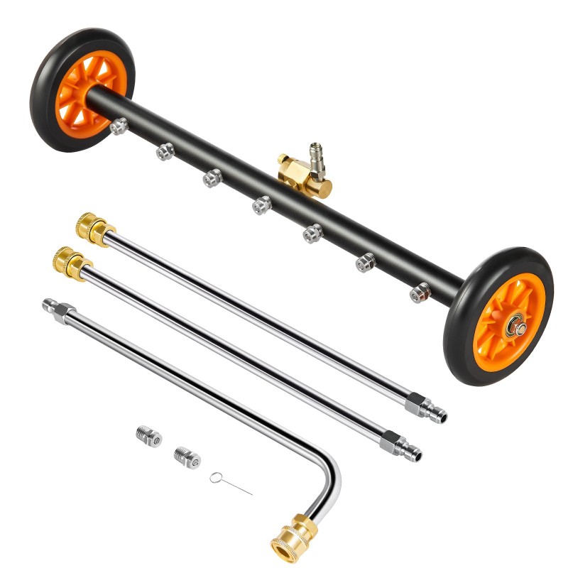 24 tuuman alustanpesuri painepesureille 7 suutinta 2 jatkovartta