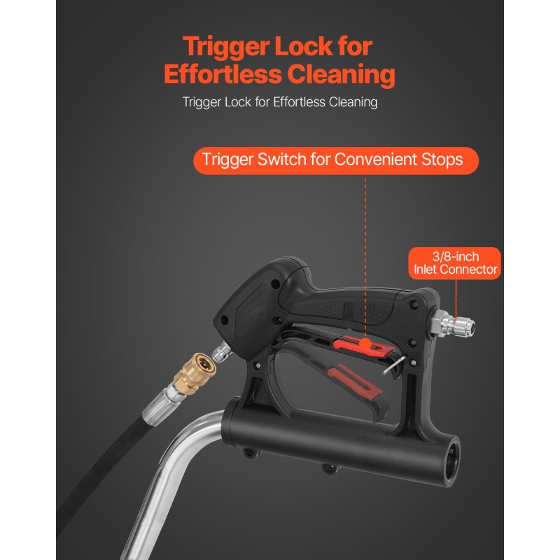 Pintapesuri 21-tuumainen ruostumaton teräs painepesukäyttöön kaksoissuutin neljä pyörää