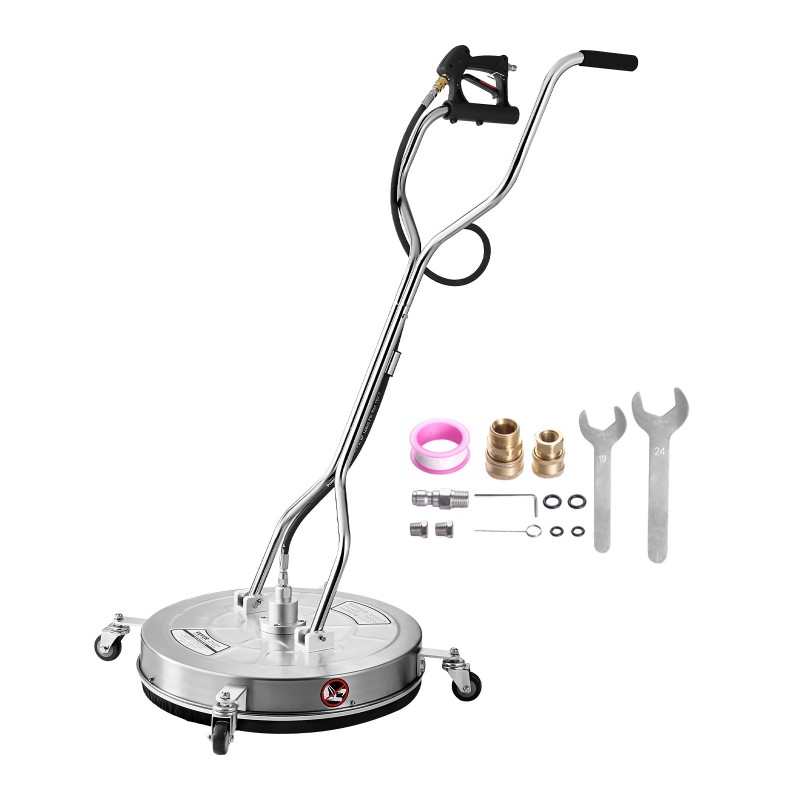 Painepesurin pintapesuri 24-tuumainen 304-ruostumaton teräs 4 pyörää kaksoiskahva 2 suutinta