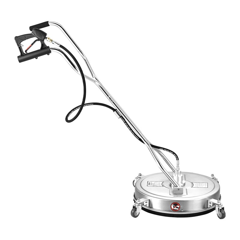 Pintapesuri 22 tuumaa ruostumatonta terästä 2 suutinta 4 pyörää kaksoiskahvalla