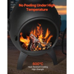 Ulkotulisija pallomainen alumiinirunkoinen 22-tuumainen verkkorakenne kääntyvällä grilliritilällä