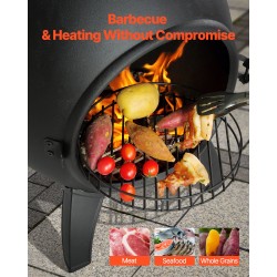 Ulkotulisija pallomainen alumiinirunkoinen 22-tuumainen verkkorakenne kääntyvällä grilliritilällä