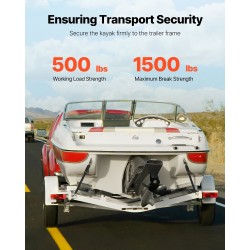 Itsestään kelautuvat räikkäkiristimet teräs ja PP-muovi 5×122 cm 226,8 kg 2-osainen peräkärryihin