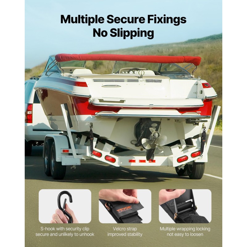 Vedettävät raksihihnat kaksiosainen sarja teräs ja polypropeeni säädettävä 40–61 cm