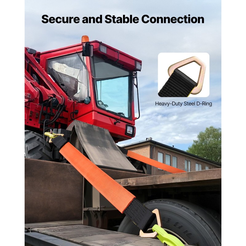 Akseliliinat 45-teräs ja polyesteri 5,08 x 97,54 cm 4 kpl ajoneuvojen kiinnitykseen