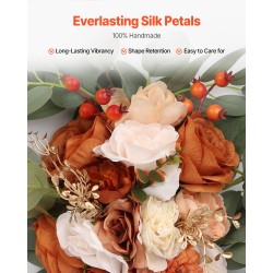 Kaari- ja verhosetti 4-osainen silkkikukkineen läpikuultavat verhot 6,4m häätausta