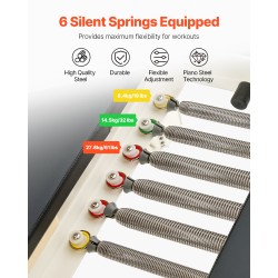 Pilatesreformer alumiiniseosrunko 2450x710x930 mm kotikäyttöön jousi ja naruvastus istuinlaatikolla