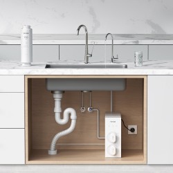 Käänteisosmoosisuodatin muovikotelo käänteisosmoosikalvolla altaan alle asennettava 400 gallonaa vuorokaudessa