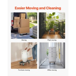 Huonekalukärry kaksi kappaletta 250 kg kantavuudella neljä pyörää joista kaksi jarrulla