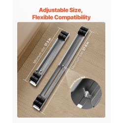 Säädettävä rullateline hiiliteräsrungolla 17.5–27.6 tuumaa 149.7 kg kantavuus 16 pyörää pesukoneille