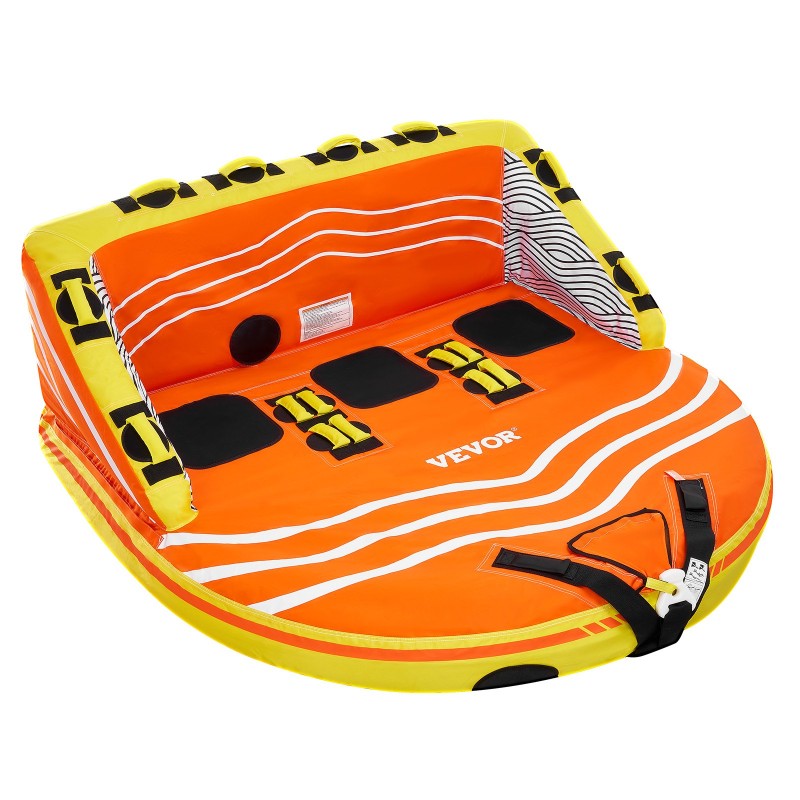 Vedettävä vesirengas veneeseen nailonkankaalla PVC-sisäosalla 3 henkilölle 510 paunaa 2 vetopistettä