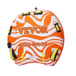 Vedettävä vesirengas 1 2 hengelle PVC sisärengas nylonpäällinen pehmustetut kahvat D muotoinen profiili