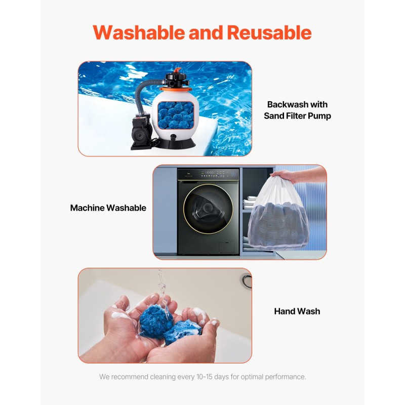 Suodatinpallot 100-prosenttista sinistä polyesterikuitua halkaisija 50 mm 1,42 kg uima-altaalle ja akvaarioille