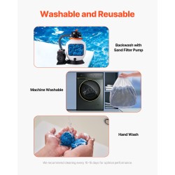 Suodatinpallot hiekkasuodattimiin 100-prosenttinen sininen polyesterikuitu 50 mm 1,8 kg