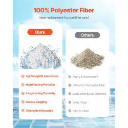 Altaan suodatinpallot 100 prosenttia polyesterikuitua 50 mm hiekkasuodattimiin pesupussilla